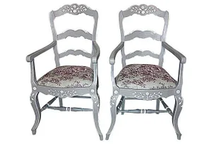 French Country Armchairs - A Pair