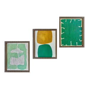 2025 Contemporary Summer Green Gallery Wall Collection of Paintings on Canvas by r.k. Red - Set of 3