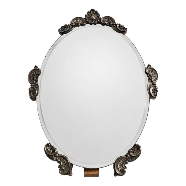 Silver Table Mirror, 1890s For Sale