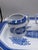 Mid-Century Modern Vintage Mid-Century Modern Spode Fitzhugh Blue Creamer Lidded Sugar Bowl Tray - 3 pcs For Sale - Image 3 of 5