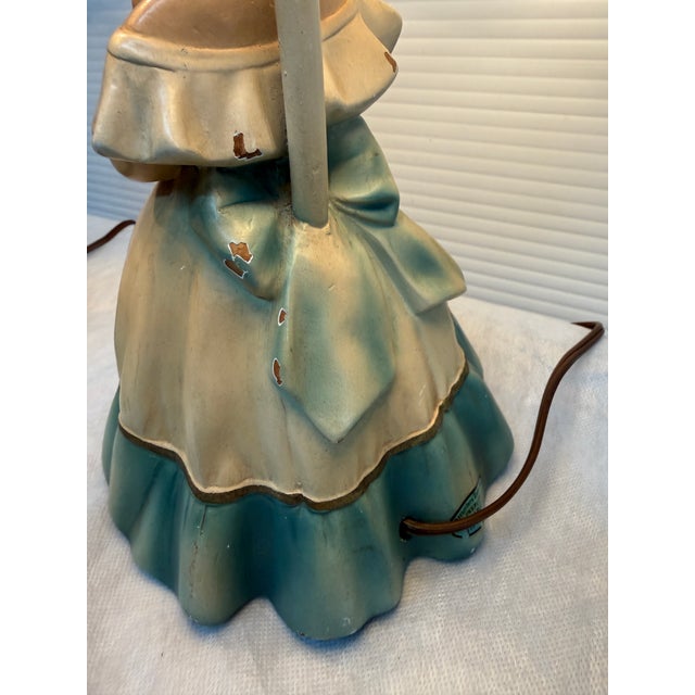 Vintage Ceramic Figurine Table Lamps, Pair For Sale - Image 4 of 12