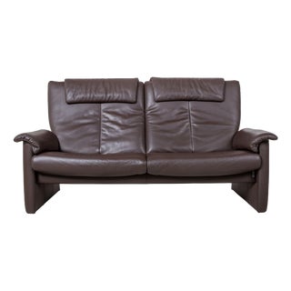Two-Seater Leather Sofa from Erpo Milano For Sale
