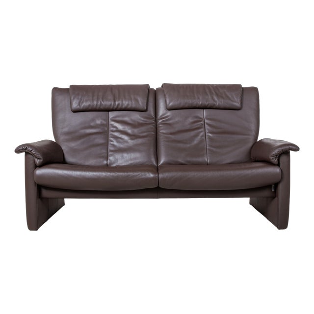Two-Seater Leather Sofa from Erpo Milano For Sale