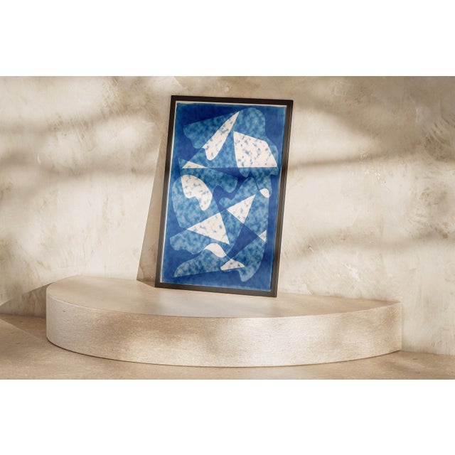 2020s 2026, Avant Garde Style, Modern Cyanotype, Handmade Monotype of Smoke and Mirrors by Kind of Cyan For Sale - Image 5 of 8
