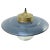 Blue enamel Industrial hanging lamp. Frosted glass with brass top. E27 / E26 Up to 250V (Europe/UK Standard).The wiring of...