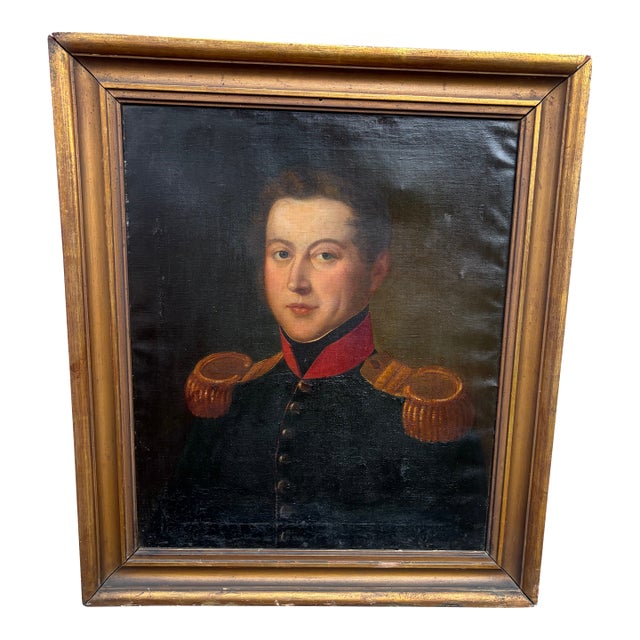 Portrait of an Officer, Oil on Canvas, Circa 1800-1810 For Sale