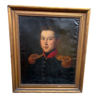 Portrait of an Officer, Oil on Canvas, Circa 1810 For Sale
