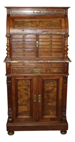 Late 19th Century Dentists Cabinet in Walnut, 1890s