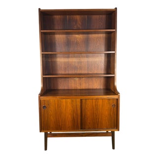 Mid-Century Modern Scandinavian Rosewood Bookcase For Sale