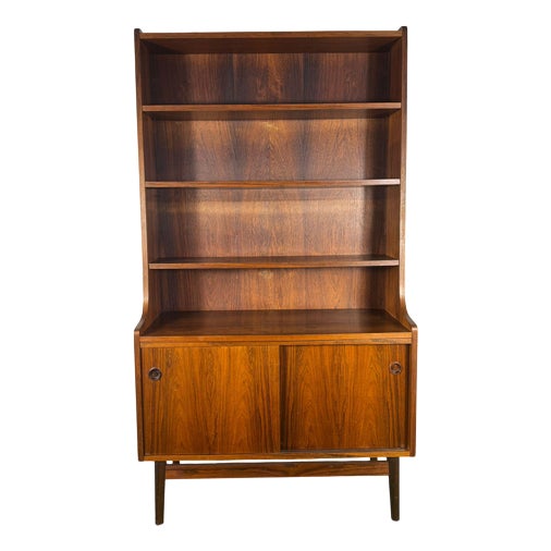 Mid-Century Modern Scandinavian Rosewood Bookcase For Sale