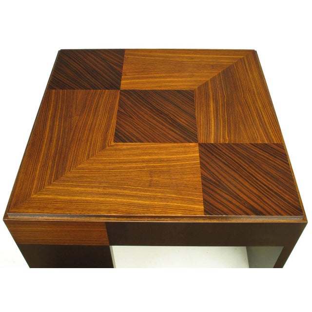 Wood John Widdicomb Natural and Bleached Macassar Ebony and Walnut Coffee Table For Sale - Image 7 of 10