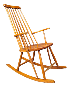 Mid-Century Spindle Rocking Chair, 1960s