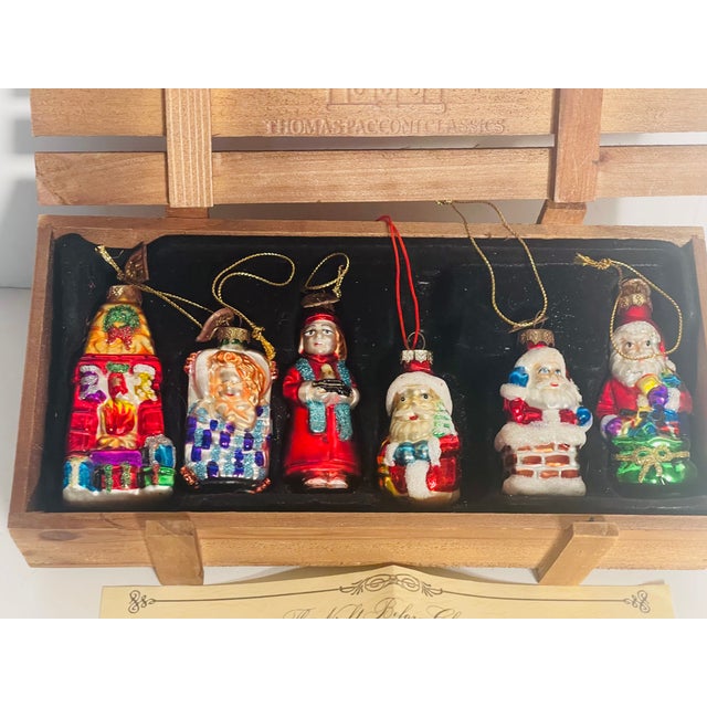 Red Vintage Thomas Pacconi Handmade Christmas Ornaments in Box For Sale - Image 8 of 8
