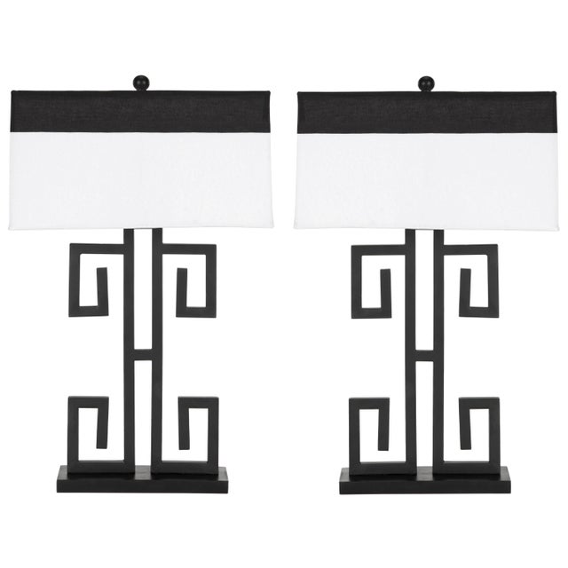 Metal 28 Inch H Key Table Lamp in Black - a Pair For Sale - Image 7 of 7