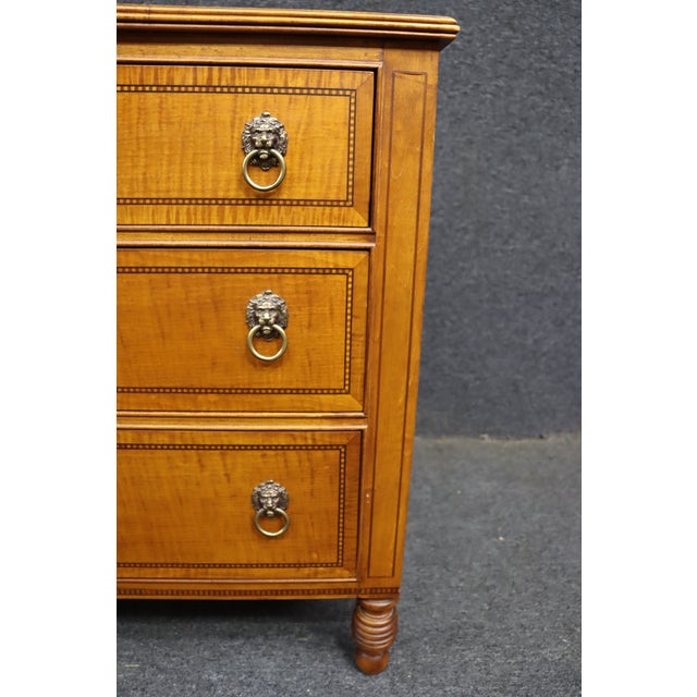 English Councill Tiger Maple Chest For Sale - Image 3 of 12