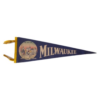 Milwaukee Diversified Vintage Felt Flag For Sale