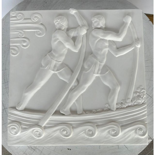 Modern Modern Neoclassical Plaster Rowers Wall Panel For Sale - Image 3 of 6