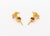 Gold Vintage 22k Yellow Gold Flower Blossom Stud Earrings For Sale - Image 8 of 9