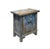16.25" Distressed Bright Blue 2 Doors End Table Nightstand Chest For Sale - Image 4 of 10
