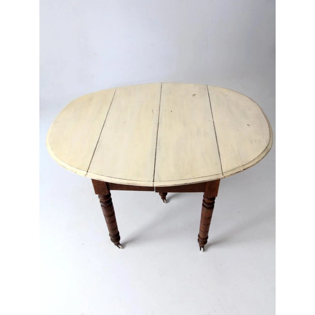 Early 20th Century Antique Drop Leaf Table With Fifth Leg For Sale - Image 5 of 13