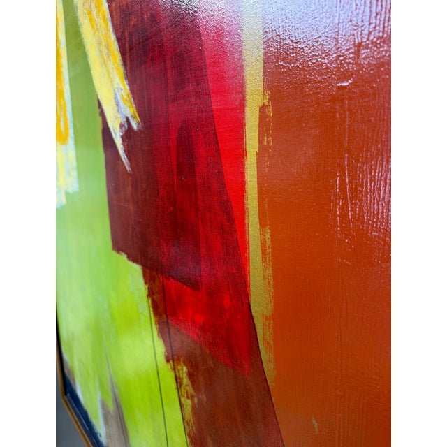 Early 21st-Century, Untitled, Abstract Multicolor Acrylic With Metallic Gold Accents, Artist Jennifer Hollack For Sale In Jacksonville, FL - Image 6 of 9