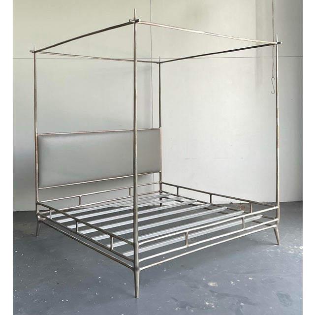 Vintage Metal King Canopy Bed Frame For Sale - Image 12 of 12