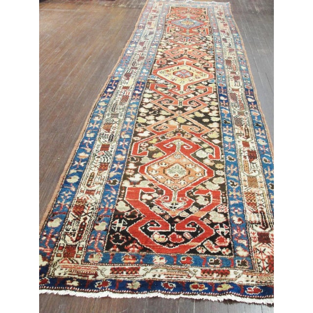 Persian Antique Northwest Persian Runner, C-1900's, 3'6" × 13'8" For Sale - Image 3 of 11