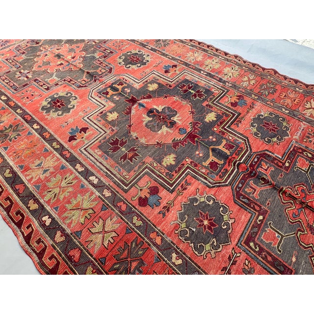 Red Antique Caucasian Kuba Soumak Medallion Rug - 11'3" X 6'3" For Sale - Image 8 of 13
