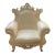 Mid 19th Century Baroque Revival Throne Armchair For Sale