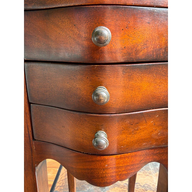 Wood Theodore Alexander Dark Walnut 3-Drawer Side Table For Sale - Image 7 of 11