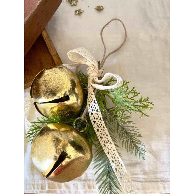 Antique Early 20th Century Wooden Cereal Scoops with Reversible Christmas Decorations, Set of 2 For Sale - Image 9 of 12