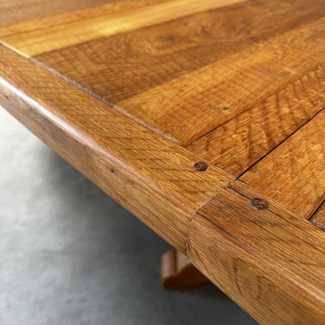 Mid-Century Modern Vintage Extendable Dining Table in Oak from De Puydt, Belgium, 1970s For Sale - Image 3 of 12