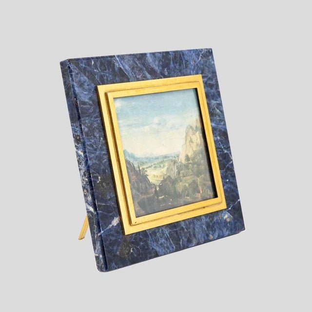 Vintage Lapis Lazuli Picture Frame, 1960s For Sale - Image 4 of 6