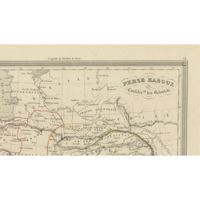 Antique Map of Iran Afghanistan & Central Asia, 1850 For Sale - Image 4 of 9