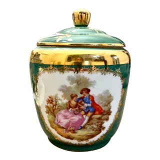 Limoges France Guomot-Labesse Porcelaines Ginger/Lidded Jar For Sale