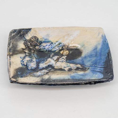 Blue Ceramic Plate from Jeppe Hagedorn, Denmark, 1960s For Sale - Image 3 of 11