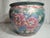 Vintage English Traditional Floral Jardinière | 17" Statement Vessel With Teal, Pink, Blue & Gold For Sale - Image 9 of 9