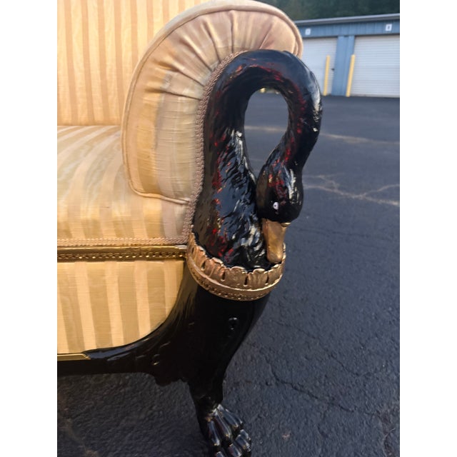 Wood 1930s Victorian Carved Swan Sofa For Sale - Image 7 of 11