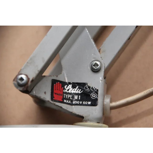 Lamp type W1 Design by Ledu Waso Made in Sueden. 1960s Dimensions: Total height 46.4" / 118 cm Height folded 19.6" / 50 cm...