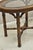 Vintage Chinese Chippendale Faux Bamboo Oval Small Glass Top Side End Table Pair For Sale - Image 9 of 11