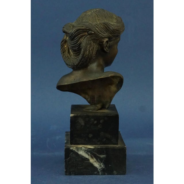 20th Century Bronze Bust Sculpture of Girl with a Laugh by Vincenzo Gemito, Italy For Sale - Image 6 of 18