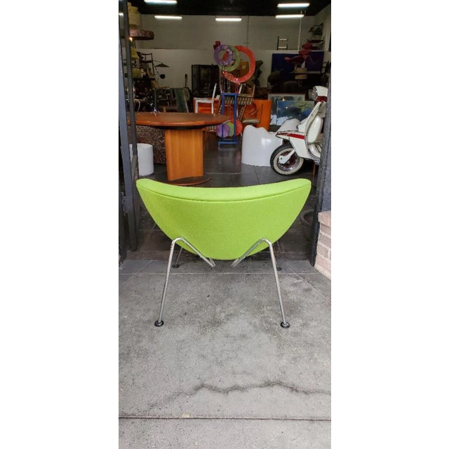 1990s Vintage Authentic Pierre Paulin "Green" Orange Slice Lounge Chair For Sale In Los Angeles - Image 6 of 13