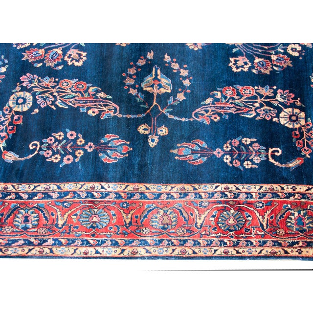 Early 20th Century Persian Sarouk Mohajeran Rug For Sale - Image 9 of 15