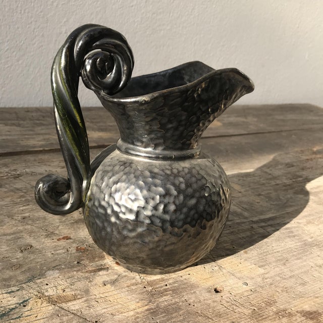 Black Metal finish Vallauris Vase For Sale - Image 3 of 5