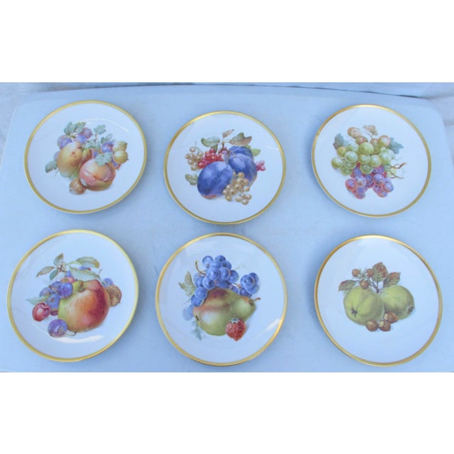 Vintage Bavarian Fruit Plates - Set of 6 For Sale - Image 10 of 10