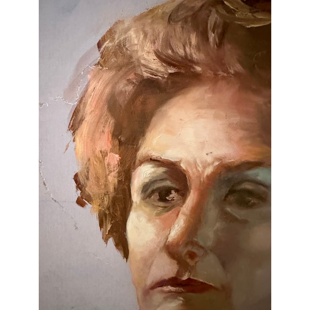 Great piece to add to a gallery wall or maybe place on an easel as if it was still being worked on. She has been well...