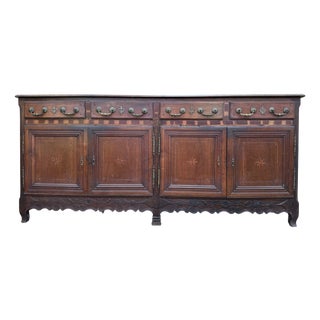 Louis XV Style Oak and Marquetry Sideboard, 18th Century For Sale