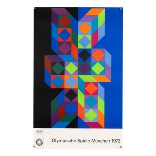 Munich Olympics Serigraph Poster by Victor Vasarely, 1972 For Sale