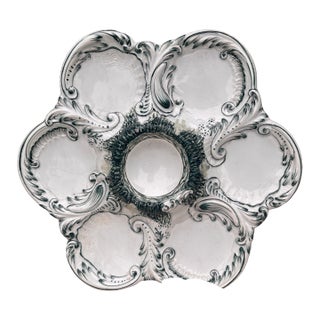 French Majolica Oyster Plate, Circa 1890 For Sale