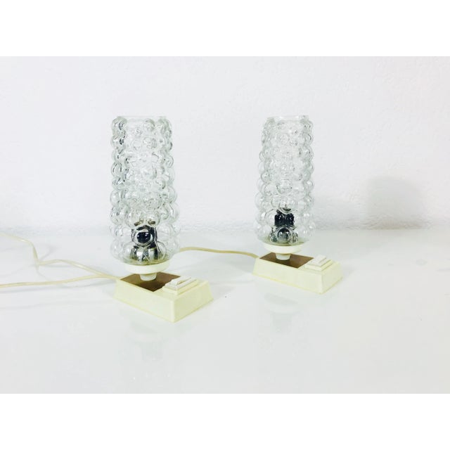 Vintage Bubble Glass Table Lamps, 1970s, Set of 2 For Sale - Image 10 of 10